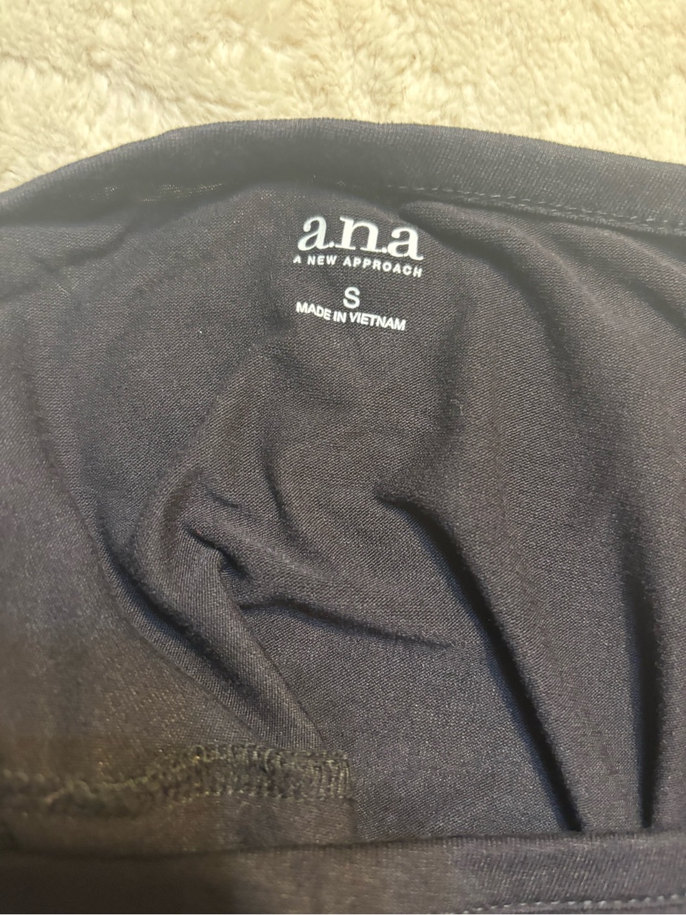 a.n.a Top Small Black Short-Sleeve Ruffle Tee Flowy Rayon Spandex Stretch Soft - Picture 10 of 14